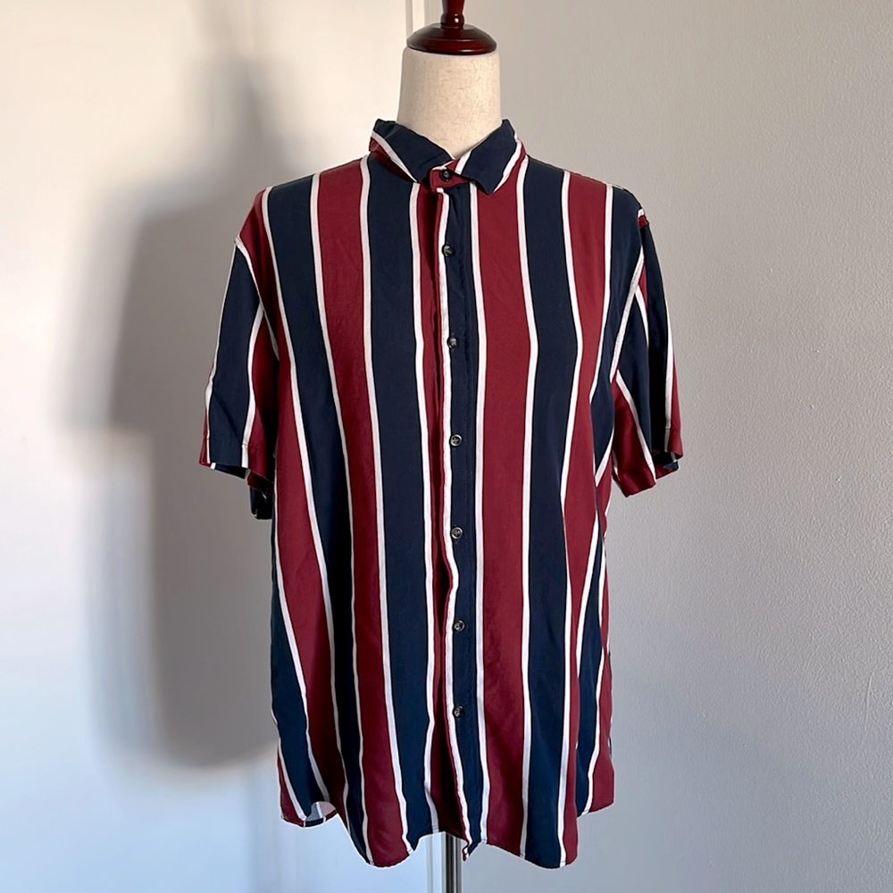 Topman stripe button up shirt